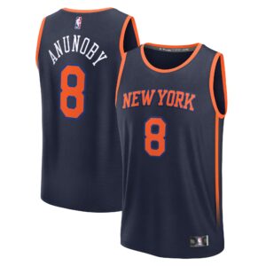 OG Anunoby New York Knicks Fanatics Fast Break Player Jersey - Statement Edition - Navy