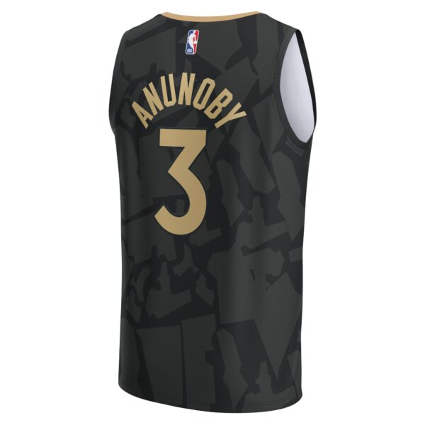 OG Anunoby Toronto Raptors Fanatics Fastbreak Jersey - City Edition - Black - Image 4