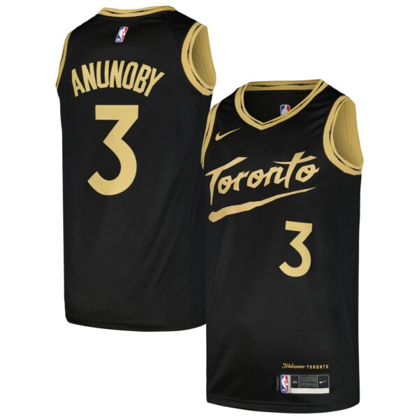 OG Anunoby Toronto Raptors Nike Swingman Player Jersey - City Edition - Black - Image 2