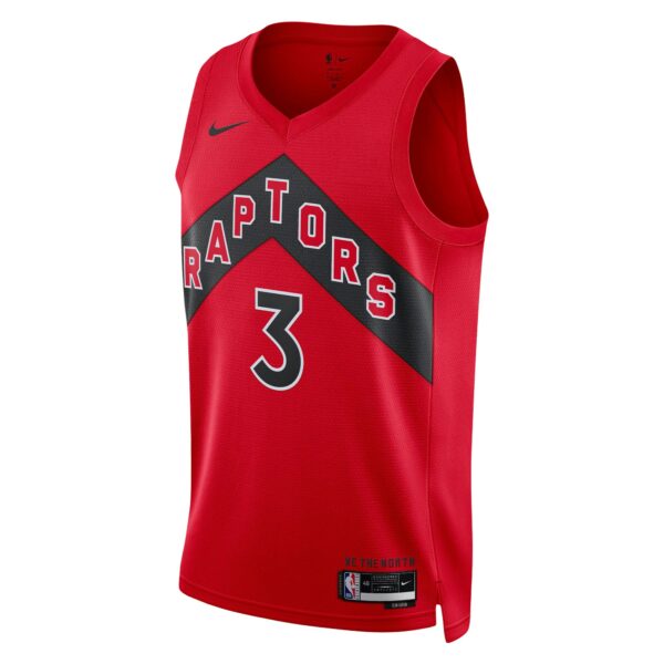 OG Anunoby Toronto Raptors Nike Unisex Swingman Jersey - Icon Edition - Red - Image 3