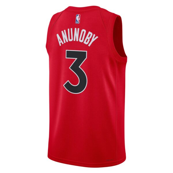 OG Anunoby Toronto Raptors Nike Unisex Swingman Jersey - Icon Edition - Red - Image 4
