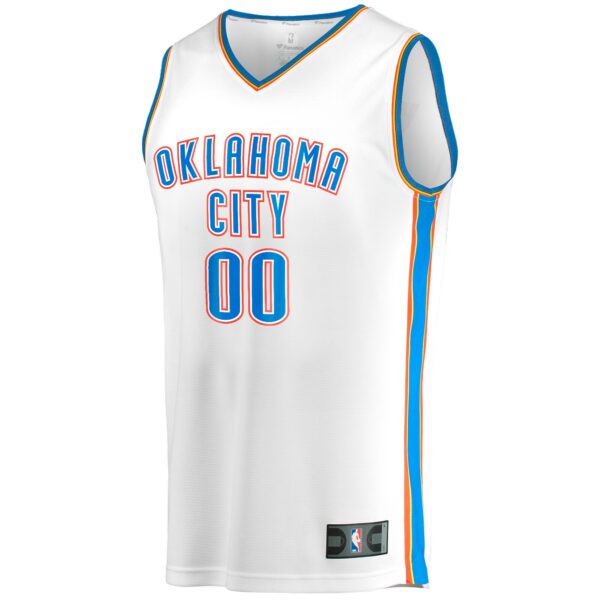 Oklahoma City Thunder Fanatics Fast Break Custom Replica Jersey - White - Association Edition - Image 3
