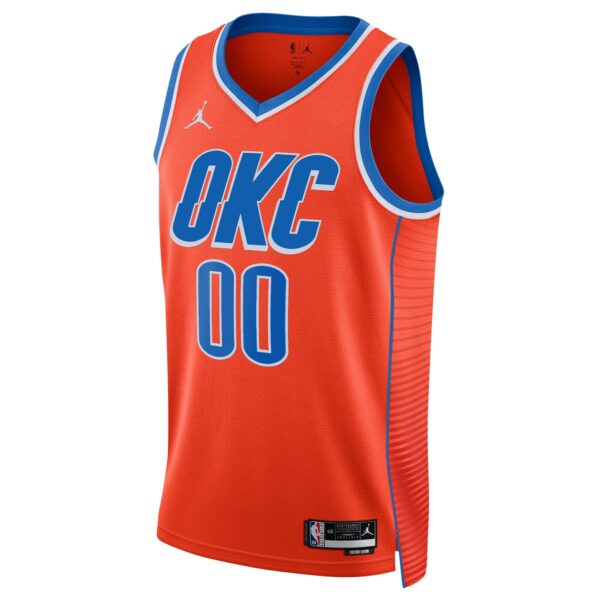 Oklahoma City Thunder Jordan Brand Unisex 2022/23 Swingman Custom Jersey - Statement Edition - Orange - Image 3