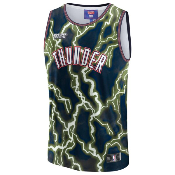 Oklahoma City Thunder NBA & KidSuper Studios by Fanatics Unisex Hometown Jersey - Black - Image 3