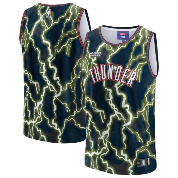 Oklahoma City Thunder NBA & KidSuper Studios by Fanatics Unisex Hometown Jersey - Black - Image 2