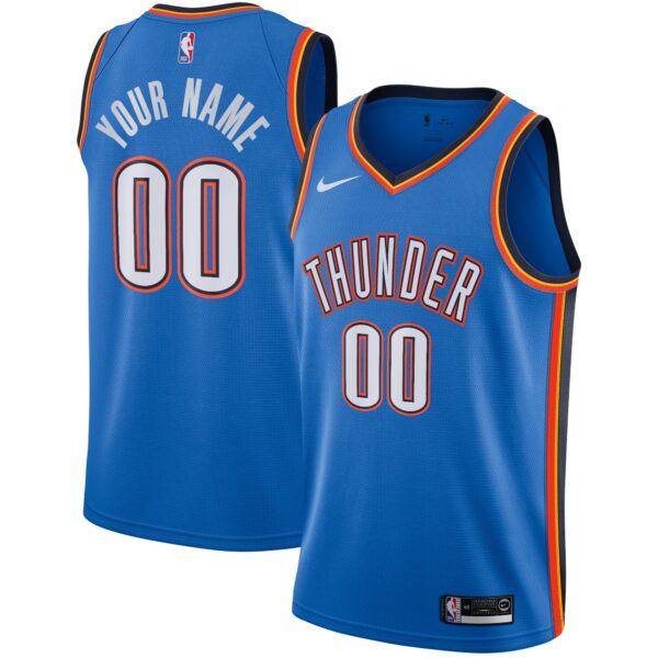 Oklahoma City Thunder Nike Custom Swingman Jersey - Icon Edition - Blue - Image 2