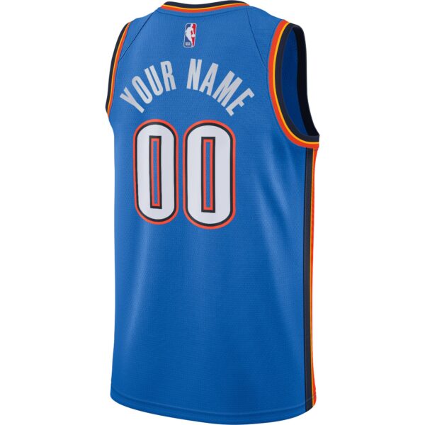 Oklahoma City Thunder Nike Custom Swingman Jersey - Icon Edition - Blue - Image 4