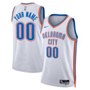 Oklahoma City Thunder Nike Unisex Swingman Custom Jersey White - Association Edition