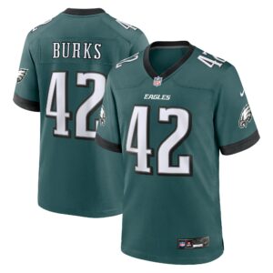 Oren Burks Philadelphia Eagles Nike  Game Jersey - Midnight Green