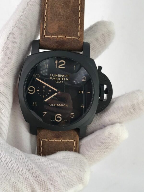 Panerai Luminor 1950 3 Days Gmt Automatic Ceramica 44mm Black Dial Mens Watch Pam00441 - Image 8