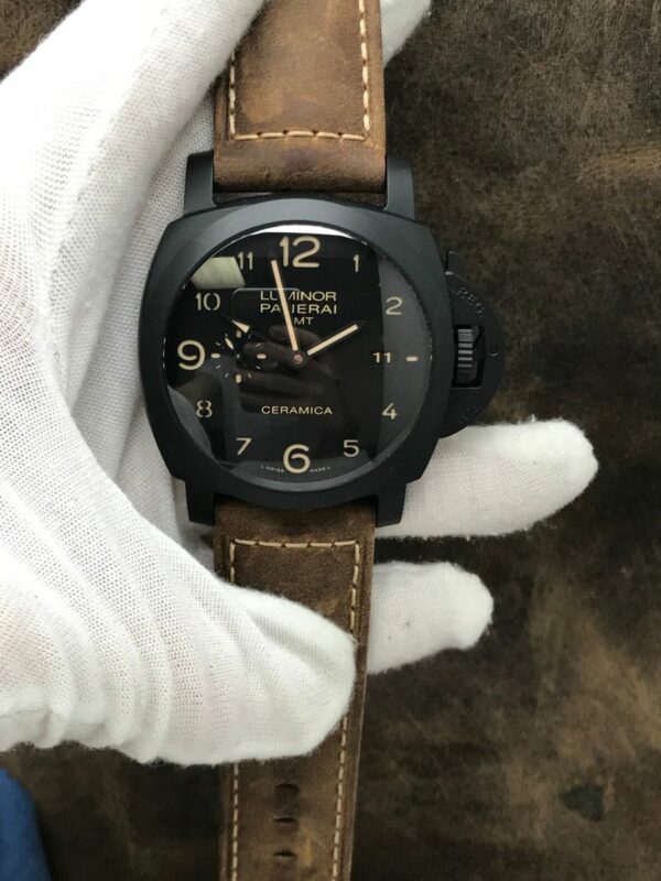 Panerai Luminor 1950 3 Days Gmt Automatic Ceramica 44mm Black Dial Mens Watch Pam00441 - Image 6