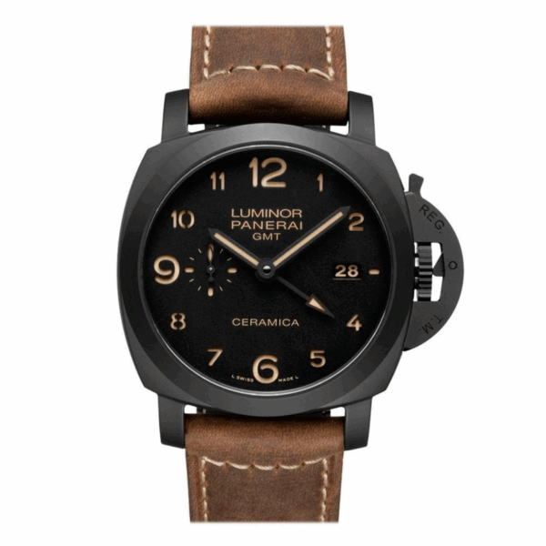 Panerai Luminor 1950 3 Days Gmt Automatic Ceramica 44mm Black Dial Mens Watch Pam00441