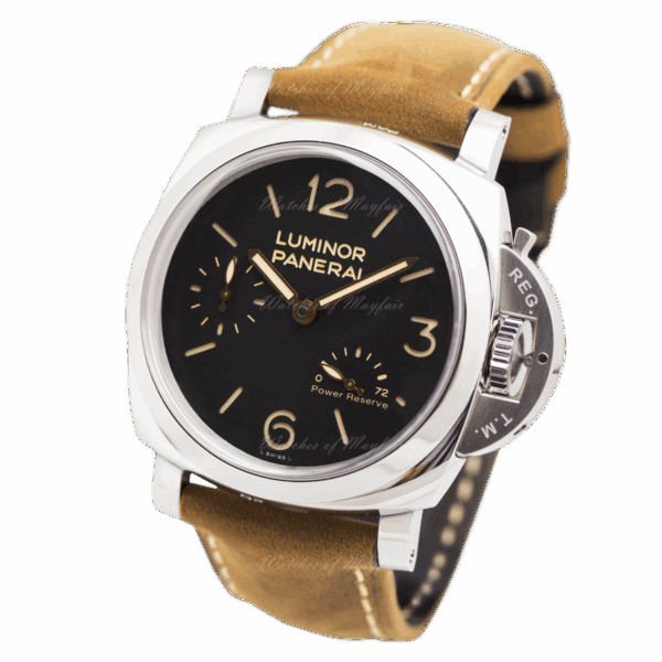 Panerai Luminor 1950 3 Days PAM 423 SS Black Dial P3002 Watch - Image 5