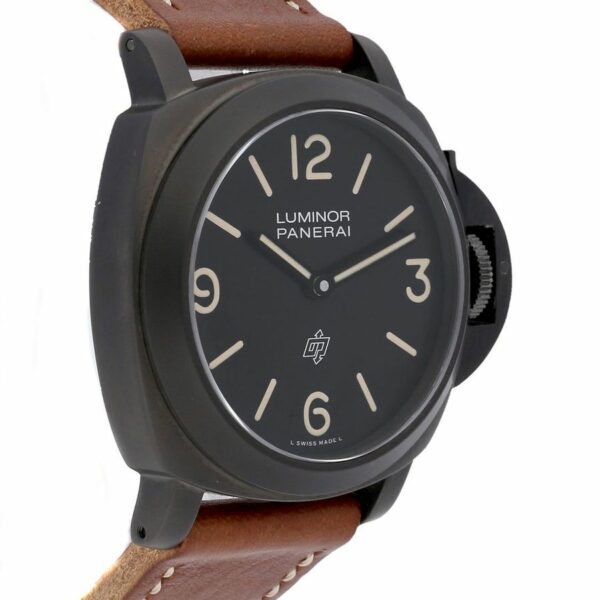 Panerai Luminor Base PAM 360 Black Ceramic Black Dial P3000 Watch - Image 4