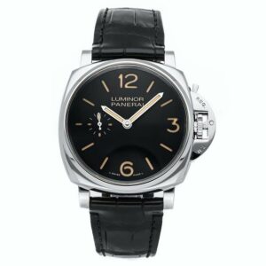 Panerai Luminor Due 3 Days Acciaio PAM 676 V6F SS Black Dial P1000 Watch