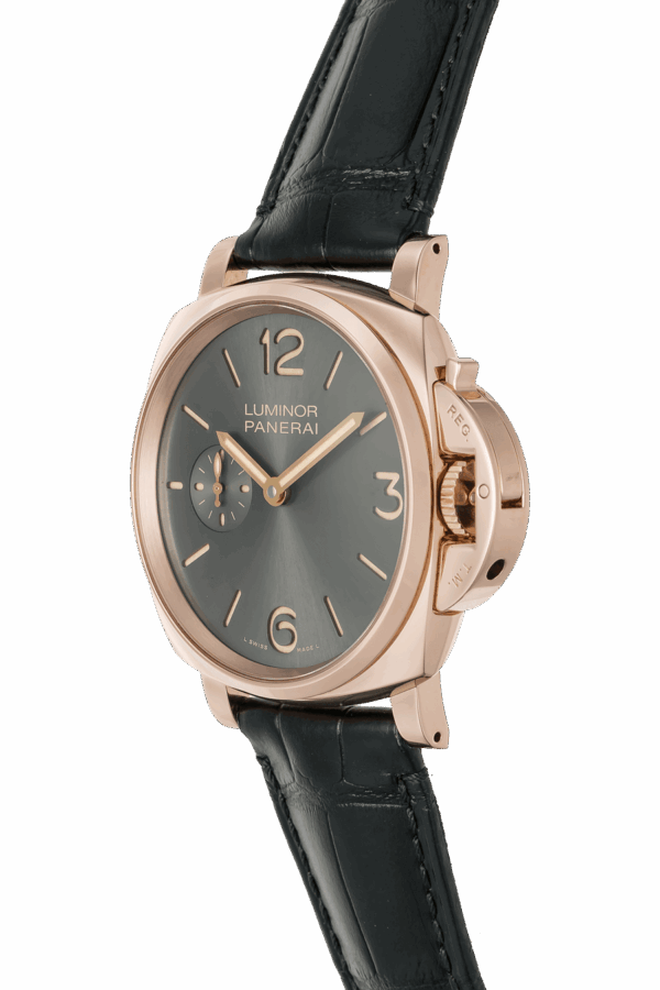 Panerai Luminor Due 3 Days PAM 677 V6F Rose Gold Anthracite Dial P1000 Watch - Image 4