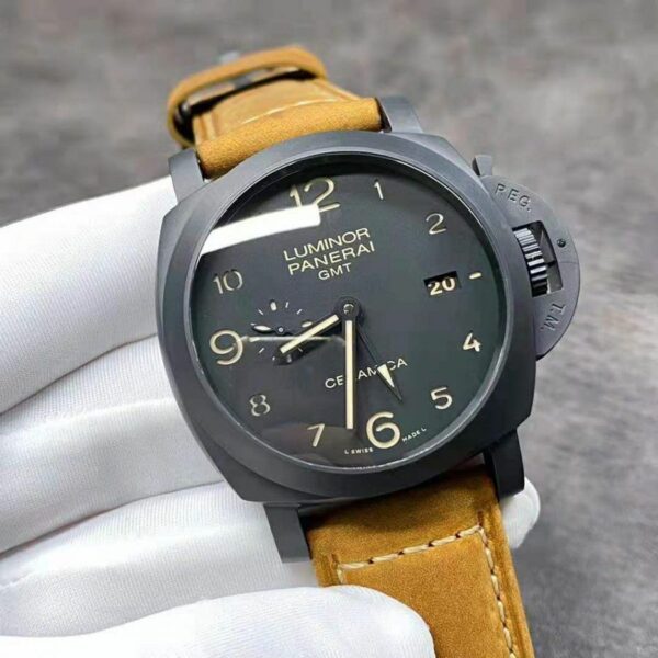 Panerai Luminor GMT 1950 3 Days PAM441 VSF Ceramic Black Dial P9001 V2 (Free Strap) Watch - Image 8