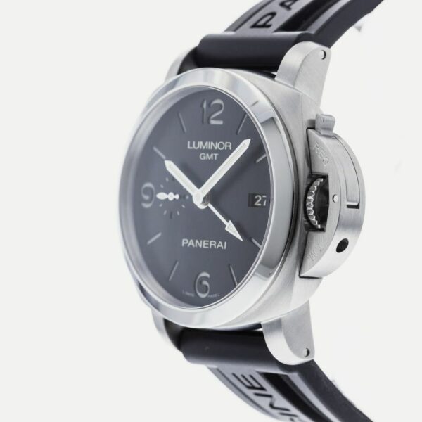 Panerai Luminor Marina 1950 3 Days GMT PAM320 VSF SS Black Dial P9001 V2 Watch - Image 2