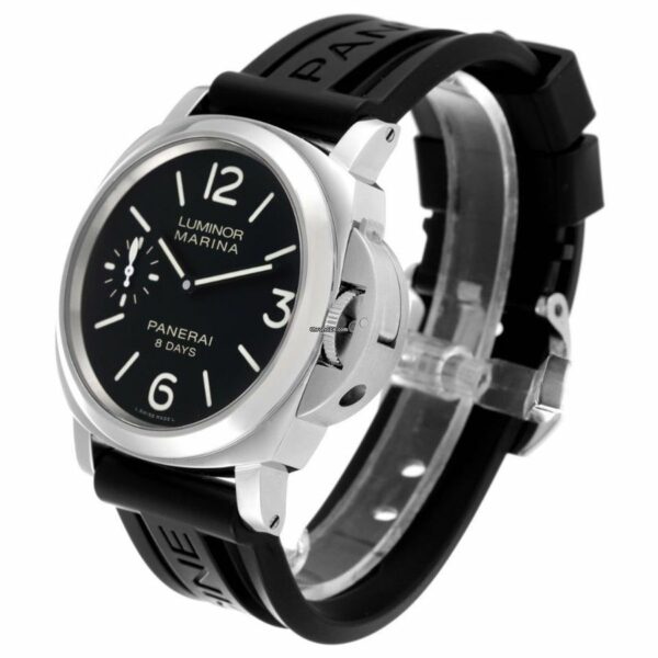 Panerai Luminor Marina 8 Days PAM 510 SS Black Dial P5000 300 Watch - Image 4