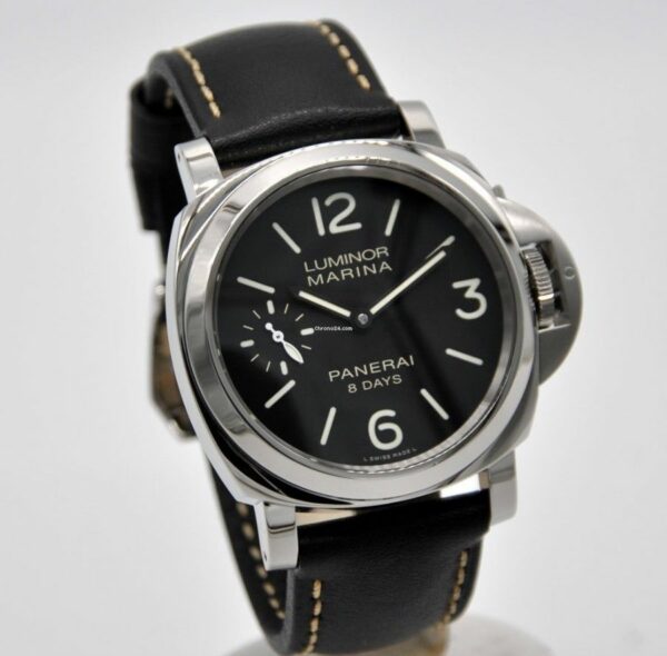 Panerai Luminor Marina 8 Days PAM 510 ZF SS Black Dial P5000 Watch - Image 4