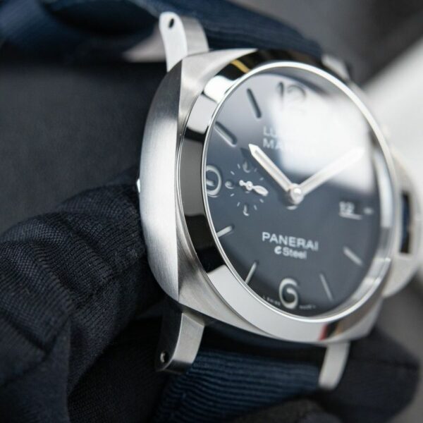 Panerai Luminor Marina PAM1157 W TTF SS Blue Dial Blue Nylon Strap P9010 Watch - Image 3