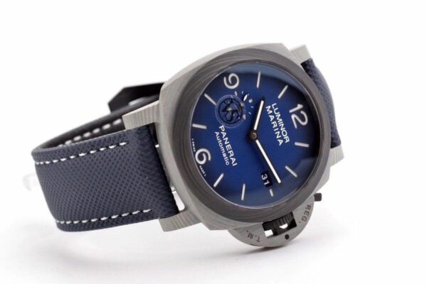 Panerai Luminor Marina PAM1663 VSF Carbotech Blue Dial P9010 Watch - Image 6