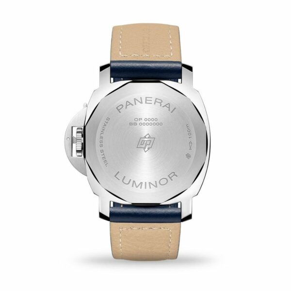 Panerai Luminor PAM1085 HWF SS Blue Dial Blue Leather Strap 6497 Watch - Image 3