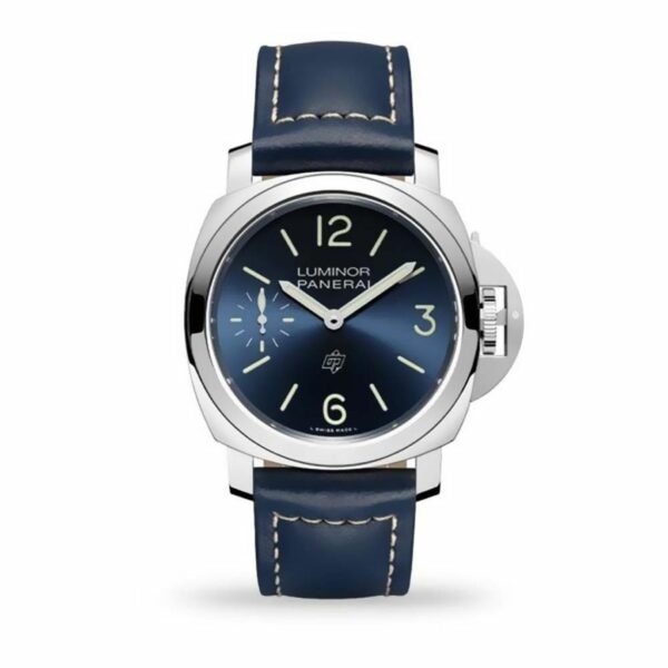 Panerai Luminor PAM1085 HWF SS Blue Dial Blue Leather Strap 6497 Watch