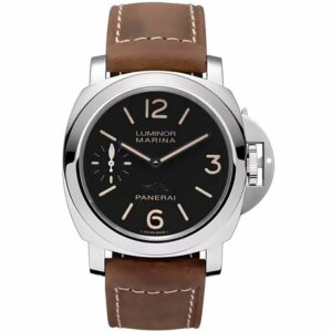 Panerai Luminor PAM416 Beverly Hills HWF SS Black Dial Brown Leather Strap 6497 Watch