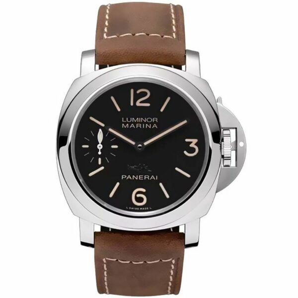 Panerai Luminor PAM416 Beverly Hills HWF SS Black Dial Brown Leather Strap 6497 Watch