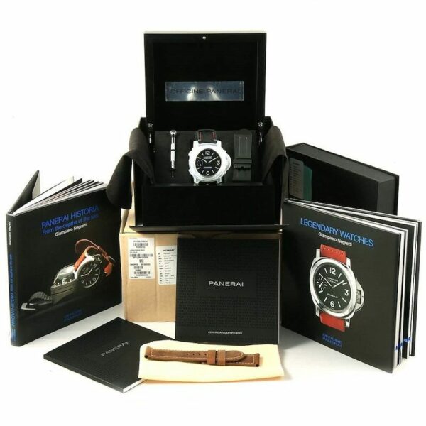 Panerai Luminor PAM724 Oracle Team USA HWF SS Black Dial Black Leather Strap 6497 Watch - Image 4