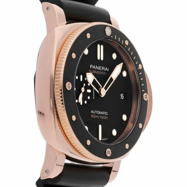 Panerai Luminor Submersible 1950 3 Days PAM684 ZF Rose Gold & Ceramic Black Dial P9010 Watch - Image 3