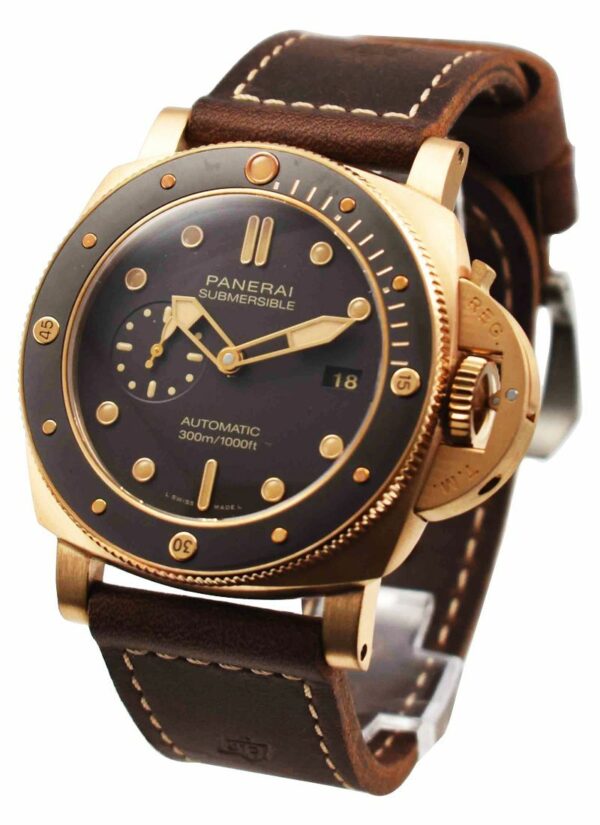 Panerai Luminor Submersible 1950 Bronzo PAM968 VSF Bronze Brown Dial P9010 V2 (Free Strap) Watch - Image 2