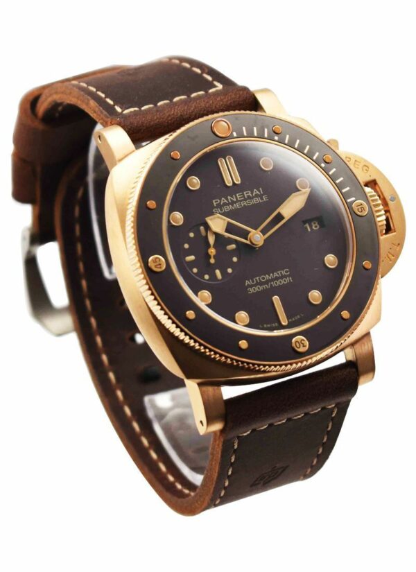Panerai Luminor Submersible 1950 Bronzo PAM968 VSF Bronze Brown Dial P9010 V2 (Free Strap) Watch - Image 3
