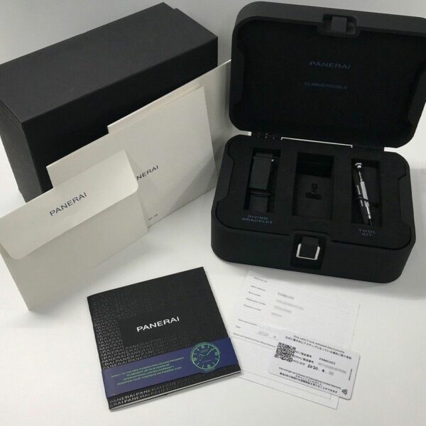 Panerai Luminor Submersible 42mm PAM1055 Verde Militare VSF SS Green Dial P900 Watch - Image 7