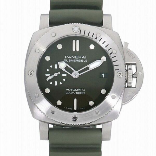 Panerai Luminor Submersible 42mm PAM1055 Verde Militare VSF SS Green Dial P900 Watch