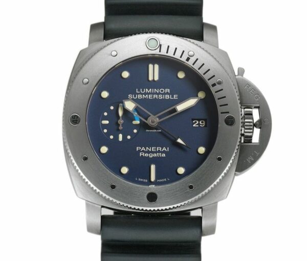 Panerai Luminor Submersible GMT Regatta PAM371 ZF Titanium Black Dial P9001 Watch - Image 2