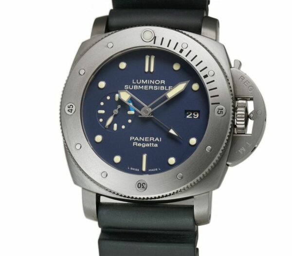 Panerai Luminor Submersible GMT Regatta PAM371 ZF Titanium Black Dial P9001 Watch - Image 3