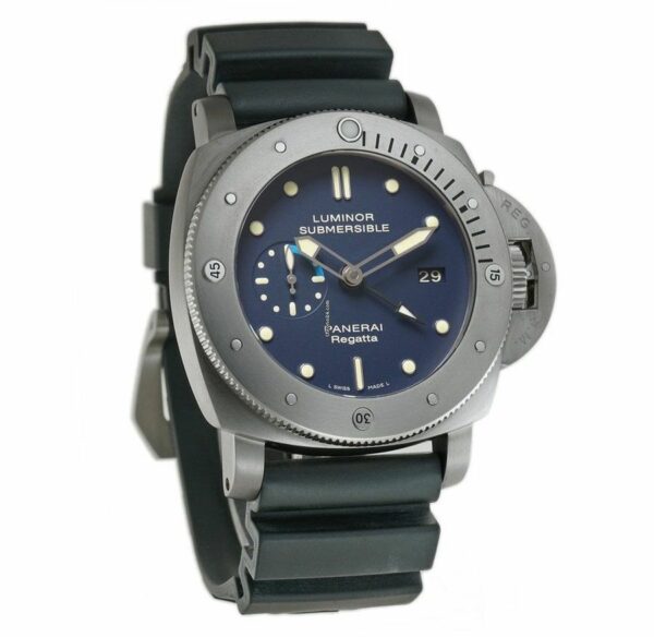 Panerai Luminor Submersible GMT Regatta PAM371 ZF Titanium Black Dial P9001 Watch - Image 4