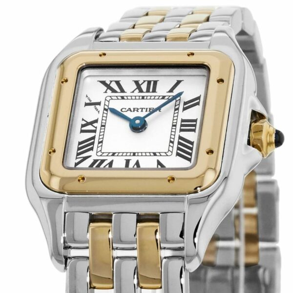 Panthre De Cartier Watch Small Model Quartz Movement Yellow Gold Steel W2PN0006 - Image 2