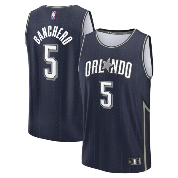 Paolo Banchero Orlando Magic Fanatics Fast Break Jersey - Navy - City Edition - Image 2
