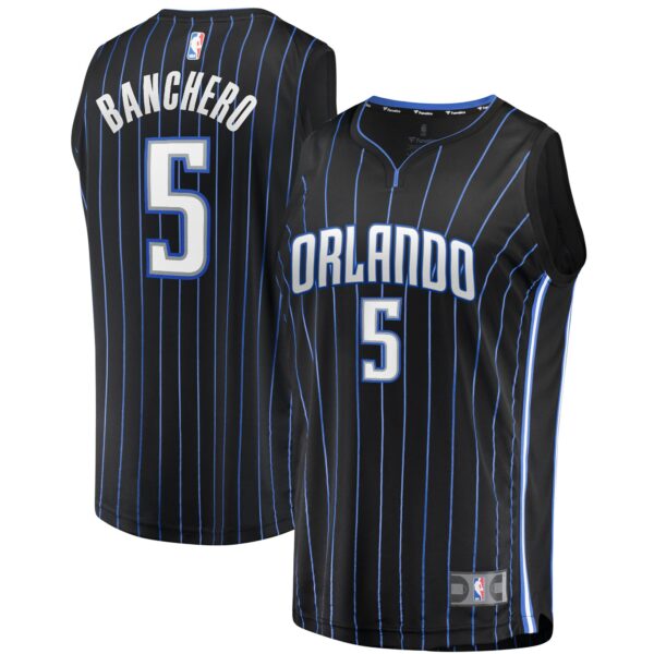 Paolo Banchero Orlando Magic Fanatics Fast Break Replica Player Jersey - Icon Edition - Black - Image 2