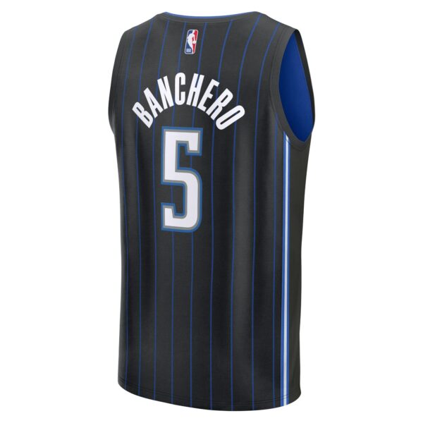 Paolo Banchero Orlando Magic Fanatics Fast Break Replica Player Jersey - Icon Edition - Black - Image 4