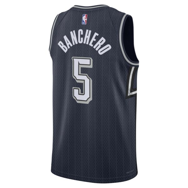 Paolo Banchero Orlando Magic Nike Unisex 2023/24 Swingman Jersey - Navy - City Edition - Image 4