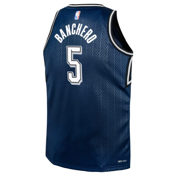 Paolo Banchero Orlando Magic Nike Youth  Swingman Replica Jersey - City Edition - Navy - Image 4