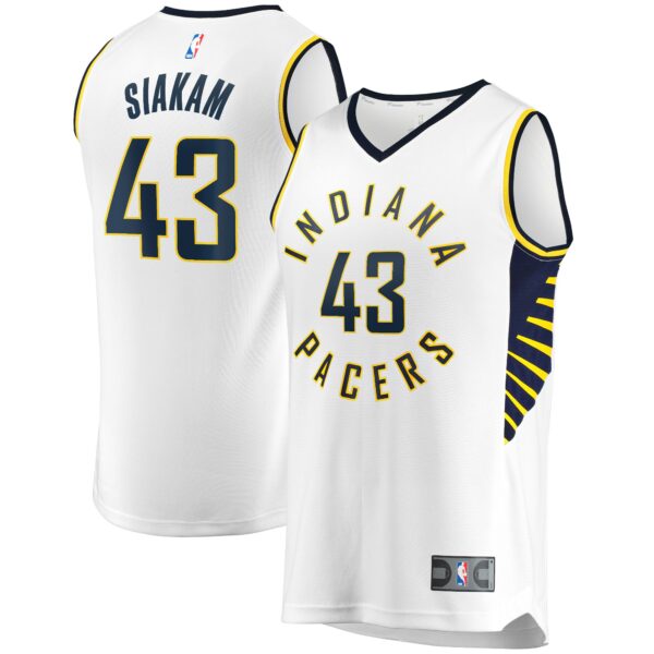 Pascal Siakam Indiana Pacers Fanatics Youth Fast Break Player Jersey - Association Edition - White - Image 2