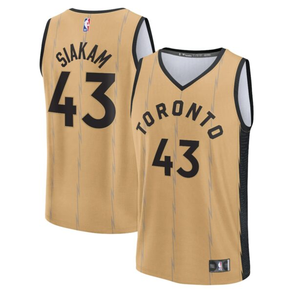 Pascal Siakam Toronto Raptors Fanatics Fast Break Jersey - Gold - City Edition - Image 2