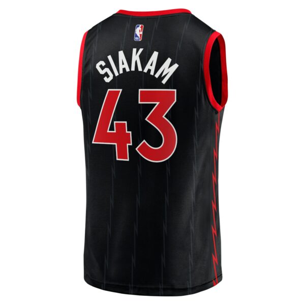Pascal Siakam Toronto Raptors Fanatics Fast Break Replica Jersey Black - Statement Edition - Image 4