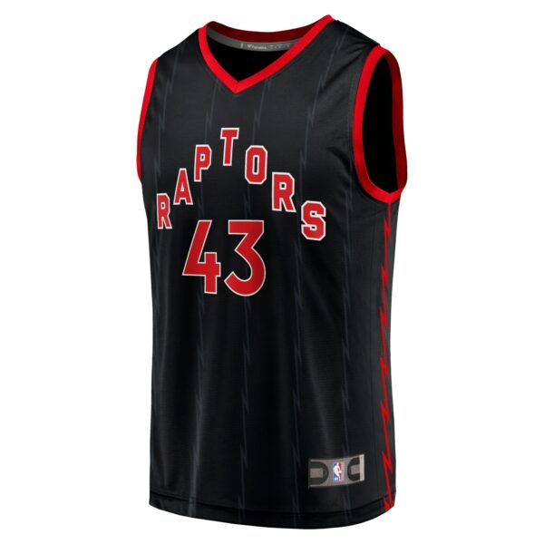 Pascal Siakam Toronto Raptors Fanatics Fast Break Replica Jersey Black - Statement Edition - Image 3