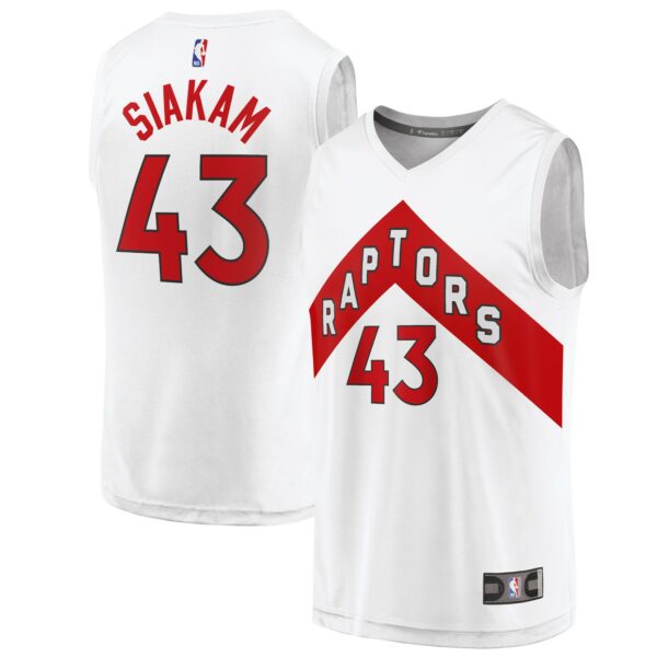 Pascal Siakam Toronto Raptors Fanatics Fast Break Replica Player Jersey White - Association Edition - Image 2